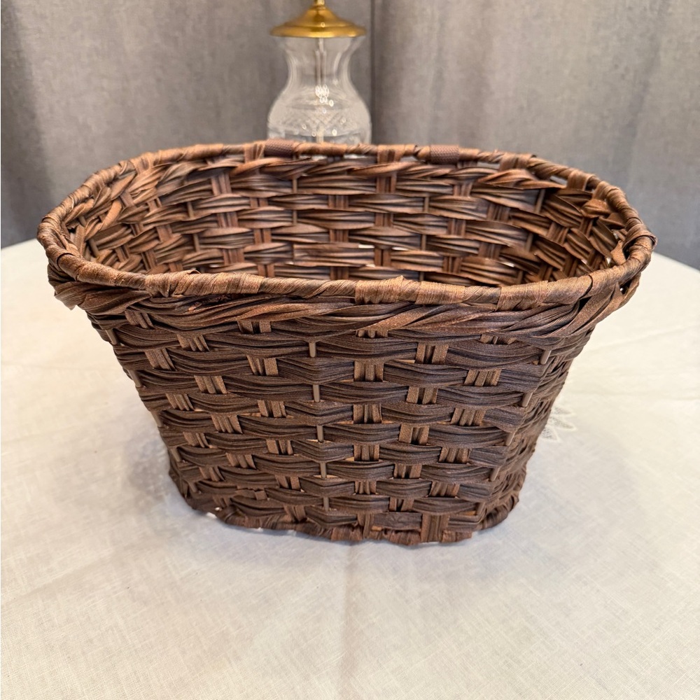 New Concord Front Mount Brown Vinyl Bicycle/Scooter Basket